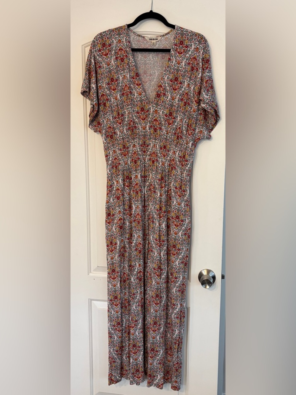 Boden Smocked Waist Maxi Dress US 10